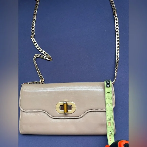 Low start Vintage BVLGARI Isabella Rossellini Beige Leather ZipAround LongWallet - Picture 10 of 15